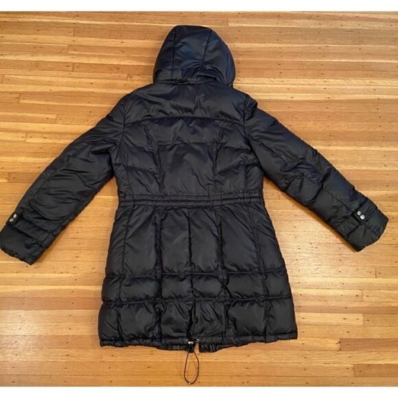 Cole Haan box quilt down puffer black long winter coat - Picture 2 of 8